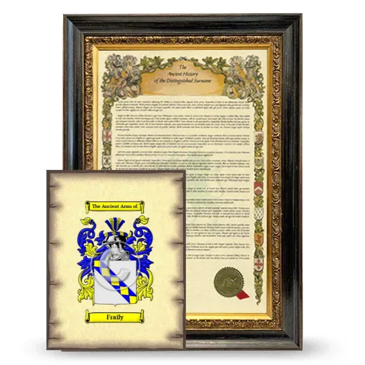Fraily Framed History and Coat of Arms Print - Heirloom
