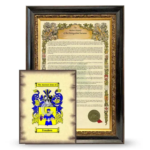 Franken Framed History and Coat of Arms Print - Heirloom