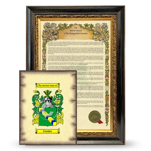 Frenier Framed History and Coat of Arms Print - Heirloom