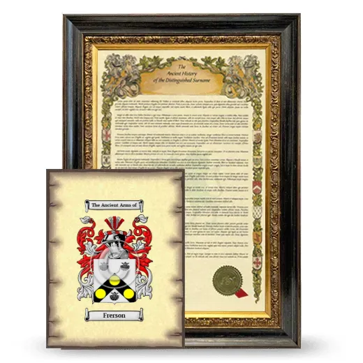 Frerson Framed History and Coat of Arms Print - Heirloom