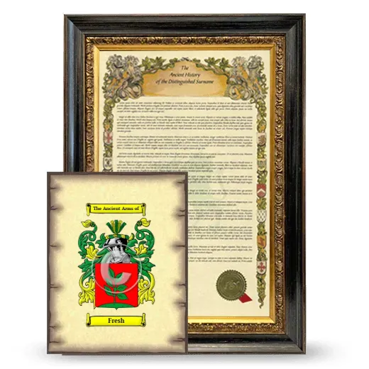 Fresh Framed History and Coat of Arms Print - Heirloom