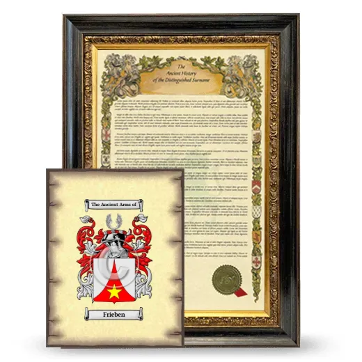 Frieben Framed History and Coat of Arms Print - Heirloom