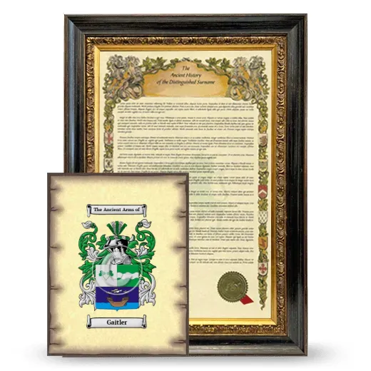 Gaitler Framed History and Coat of Arms Print - Heirloom