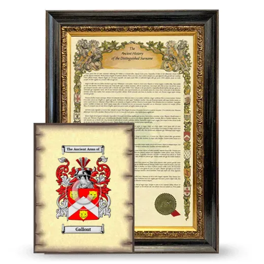 Gallont Framed History and Coat of Arms Print - Heirloom