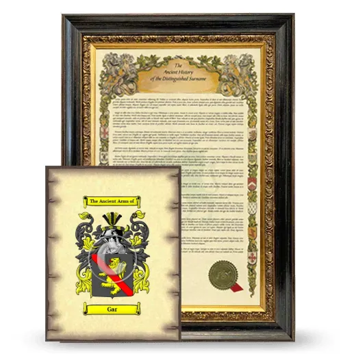Gar Framed History and Coat of Arms Print - Heirloom