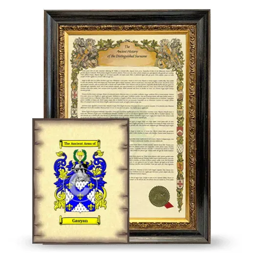 Gauyan Framed History and Coat of Arms Print - Heirloom