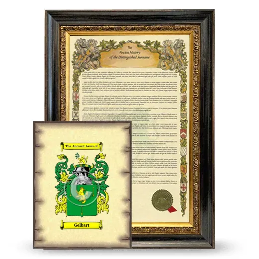 Gelbart Framed History and Coat of Arms Print - Heirloom