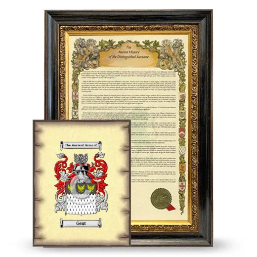 Gent Framed History and Coat of Arms Print - Heirloom