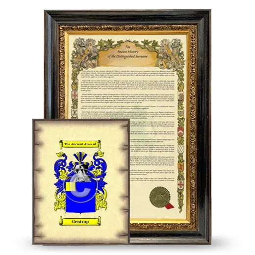 Gentrup Framed History and Coat of Arms Print - Heirloom
