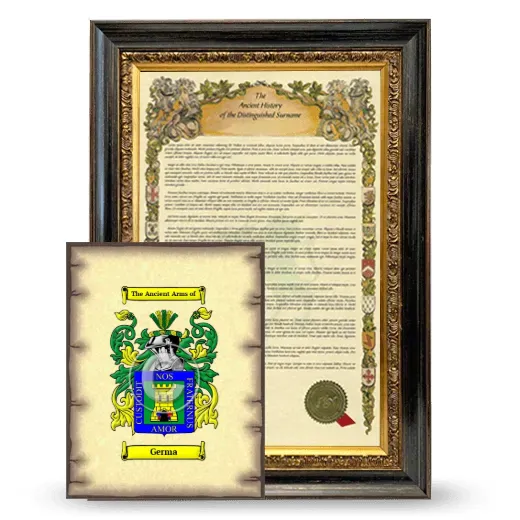 Germa Framed History and Coat of Arms Print - Heirloom