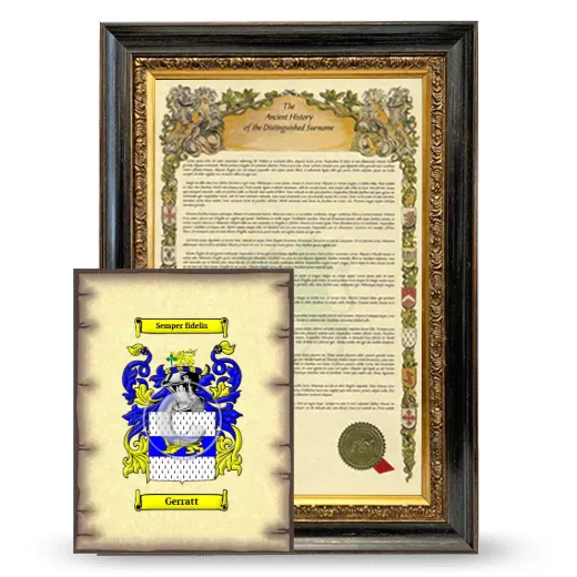 Gerratt Framed History and Coat of Arms Print - Heirloom