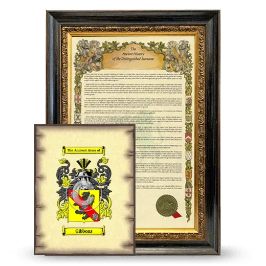 Gibbons Framed History and Coat of Arms Print - Heirloom