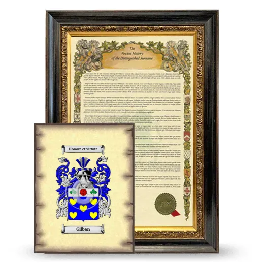 Gilban Framed History and Coat of Arms Print - Heirloom