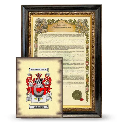 Giulianini Framed History and Coat of Arms Print - Heirloom