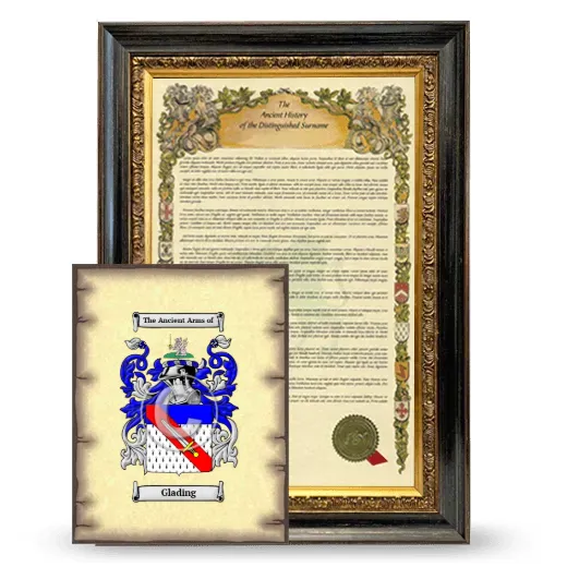 Glading Framed History and Coat of Arms Print - Heirloom