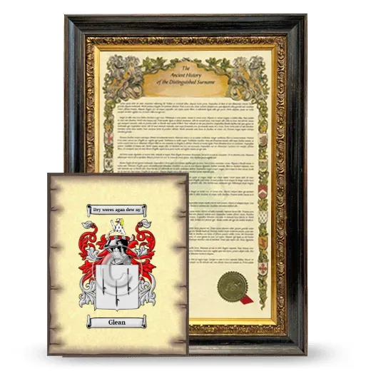 Glean Framed History and Coat of Arms Print - Heirloom