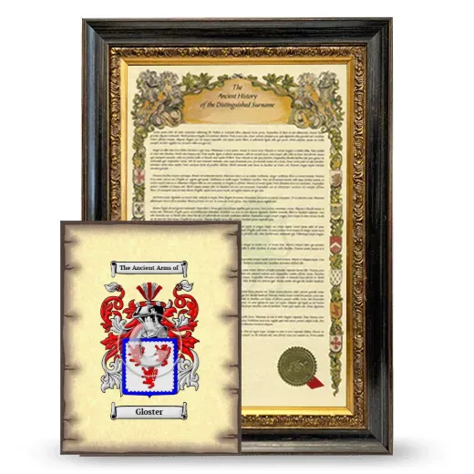 Gloster Framed History and Coat of Arms Print - Heirloom
