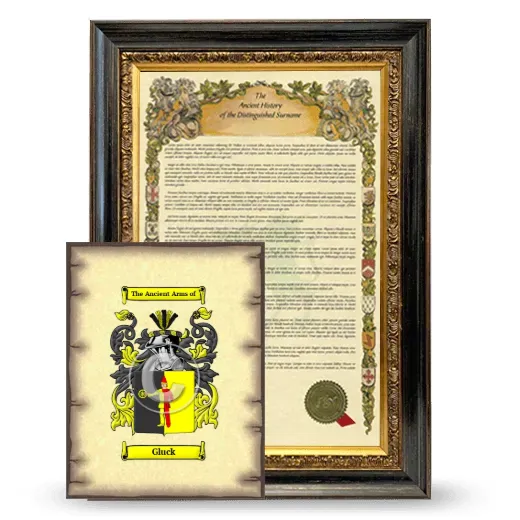 Gluck Framed History and Coat of Arms Print - Heirloom