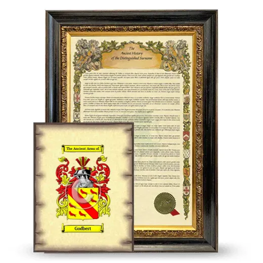 Godbert Framed History and Coat of Arms Print - Heirloom