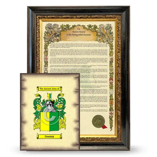 Goozny Framed History and Coat of Arms Print - Heirloom