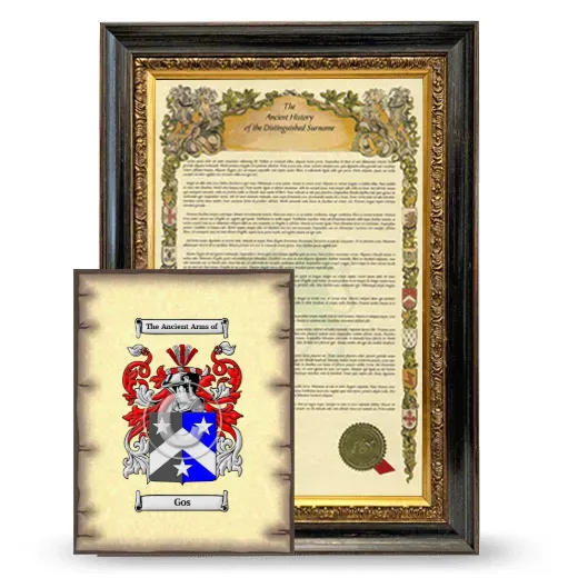 Gos Framed History and Coat of Arms Print - Heirloom