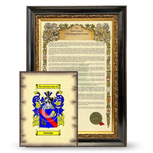 Gravina Framed History and Coat of Arms Print - Heirloom