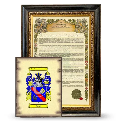 Grazi Framed History and Coat of Arms Print - Heirloom