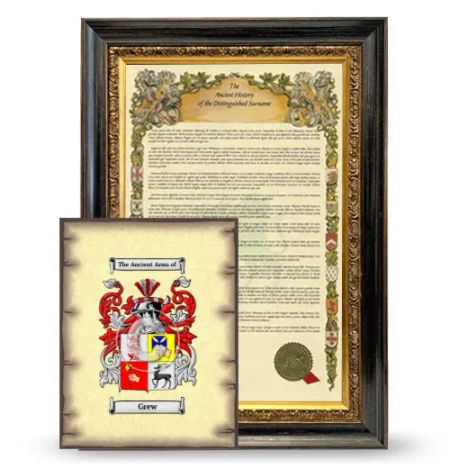 Grew Framed History and Coat of Arms Print - Heirloom