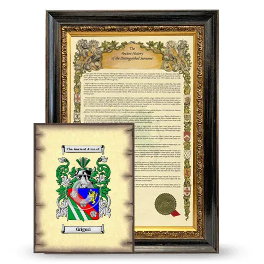 Grigori Framed History and Coat of Arms Print - Heirloom