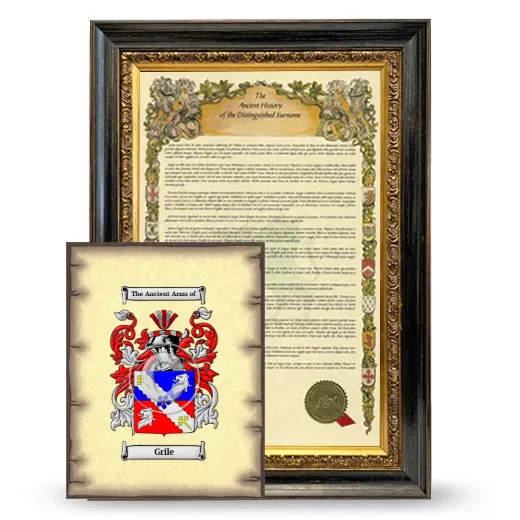 Grile Framed History and Coat of Arms Print - Heirloom