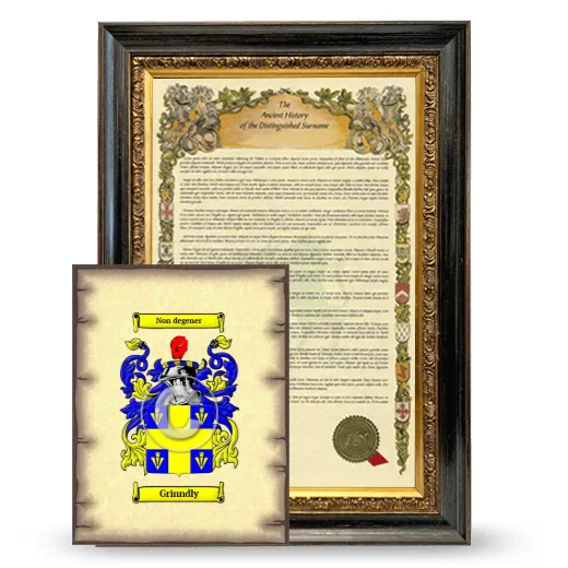 Grinndly Framed History and Coat of Arms Print - Heirloom