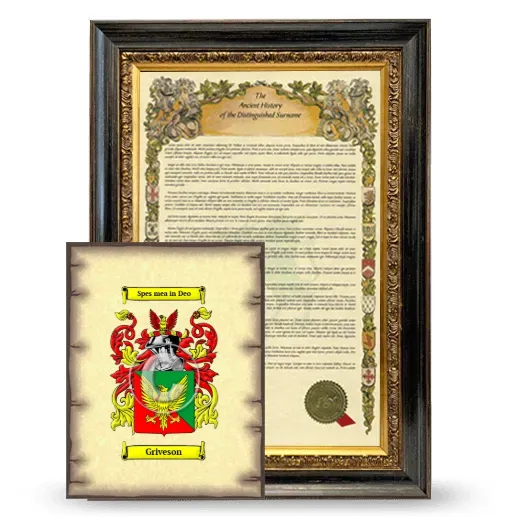 Griveson Framed History and Coat of Arms Print - Heirloom