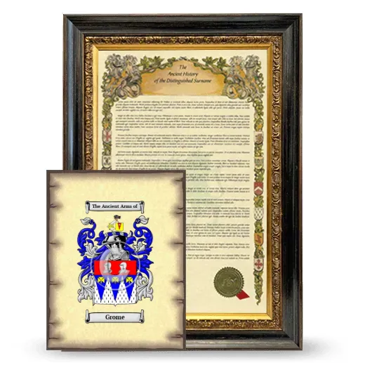 Grome Framed History and Coat of Arms Print - Heirloom
