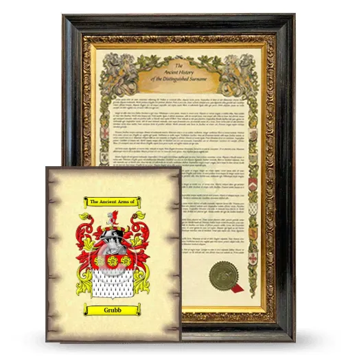 Grubb Framed History and Coat of Arms Print - Heirloom