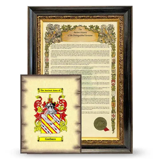 Guebara Framed History and Coat of Arms Print - Heirloom