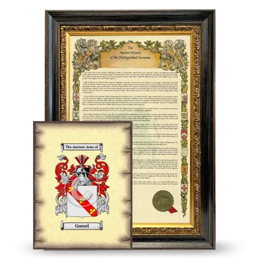 Guesel Framed History and Coat of Arms Print - Heirloom