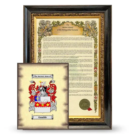 Gumble Framed History and Coat of Arms Print - Heirloom