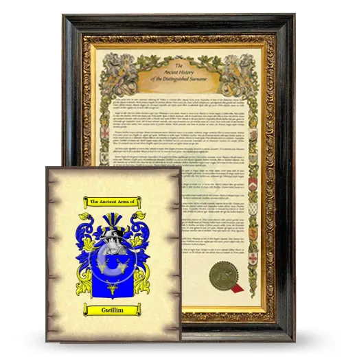 Gwillim Framed History and Coat of Arms Print - Heirloom