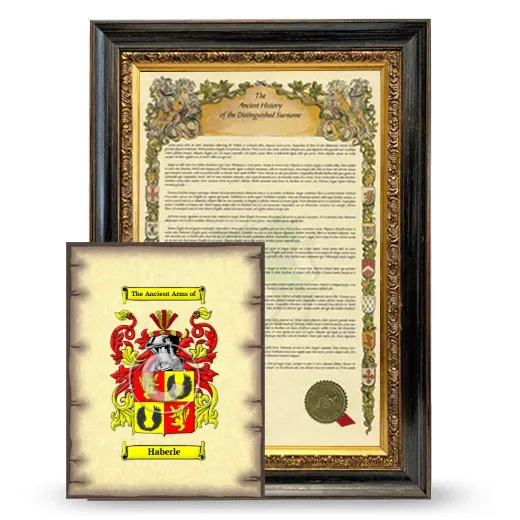 Haberle Framed History and Coat of Arms Print - Heirloom