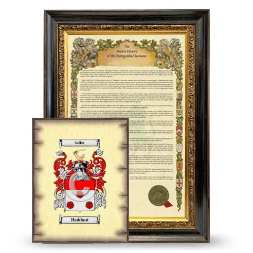 Haddant Framed History and Coat of Arms Print - Heirloom