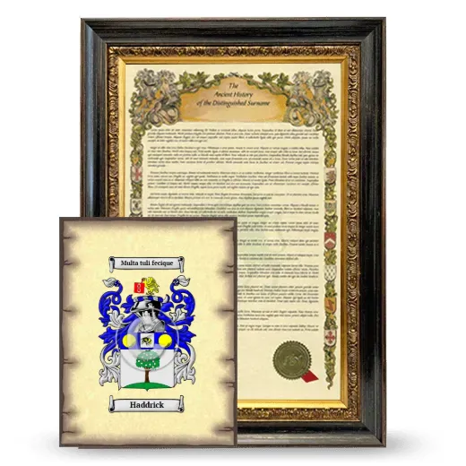 Haddrick Framed History and Coat of Arms Print - Heirloom