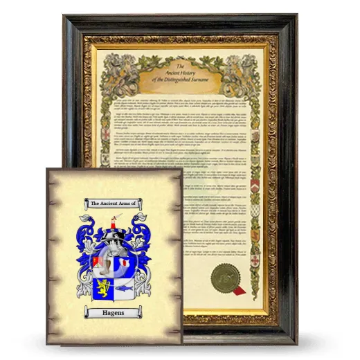 Hagens Framed History and Coat of Arms Print - Heirloom