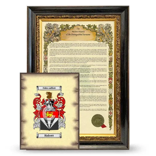 Halcott Framed History and Coat of Arms Print - Heirloom