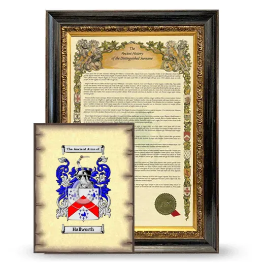 Hallworth Framed History and Coat of Arms Print - Heirloom