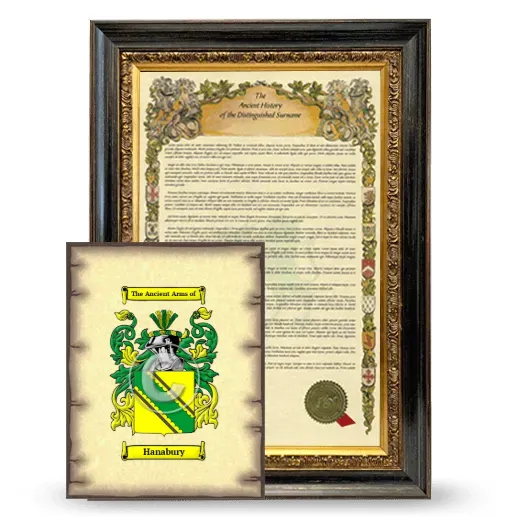 Hanabury Framed History and Coat of Arms Print - Heirloom