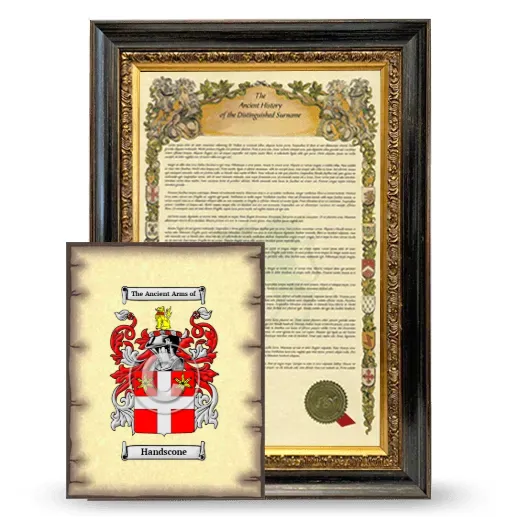 Handscone Framed History and Coat of Arms Print - Heirloom