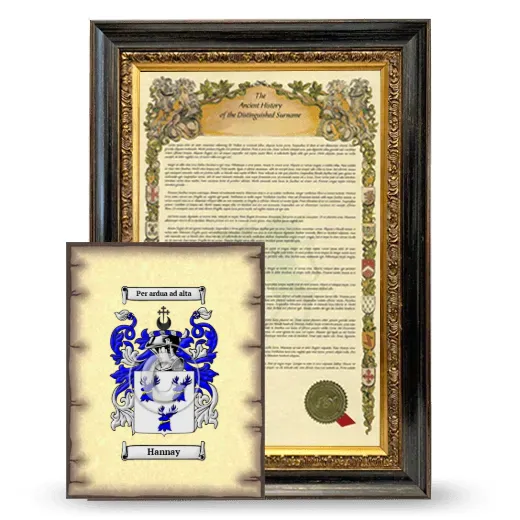 Hannay Framed History and Coat of Arms Print - Heirloom