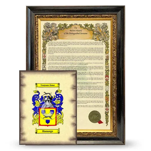 Hannege Framed History and Coat of Arms Print - Heirloom