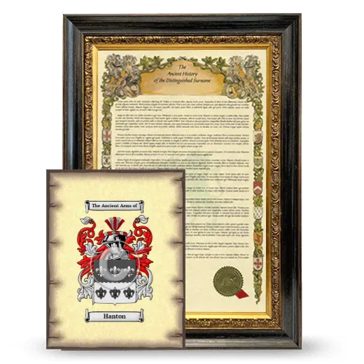 Hanton Framed History and Coat of Arms Print - Heirloom