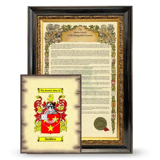 Harkless Framed History and Coat of Arms Print - Heirloom